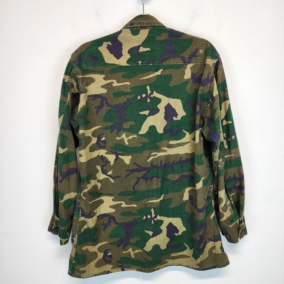 Vintage USMC Camo Jungle Fatigue Military Jacket Size M Ripstop Vietnam 70s - Picture 2 of 9